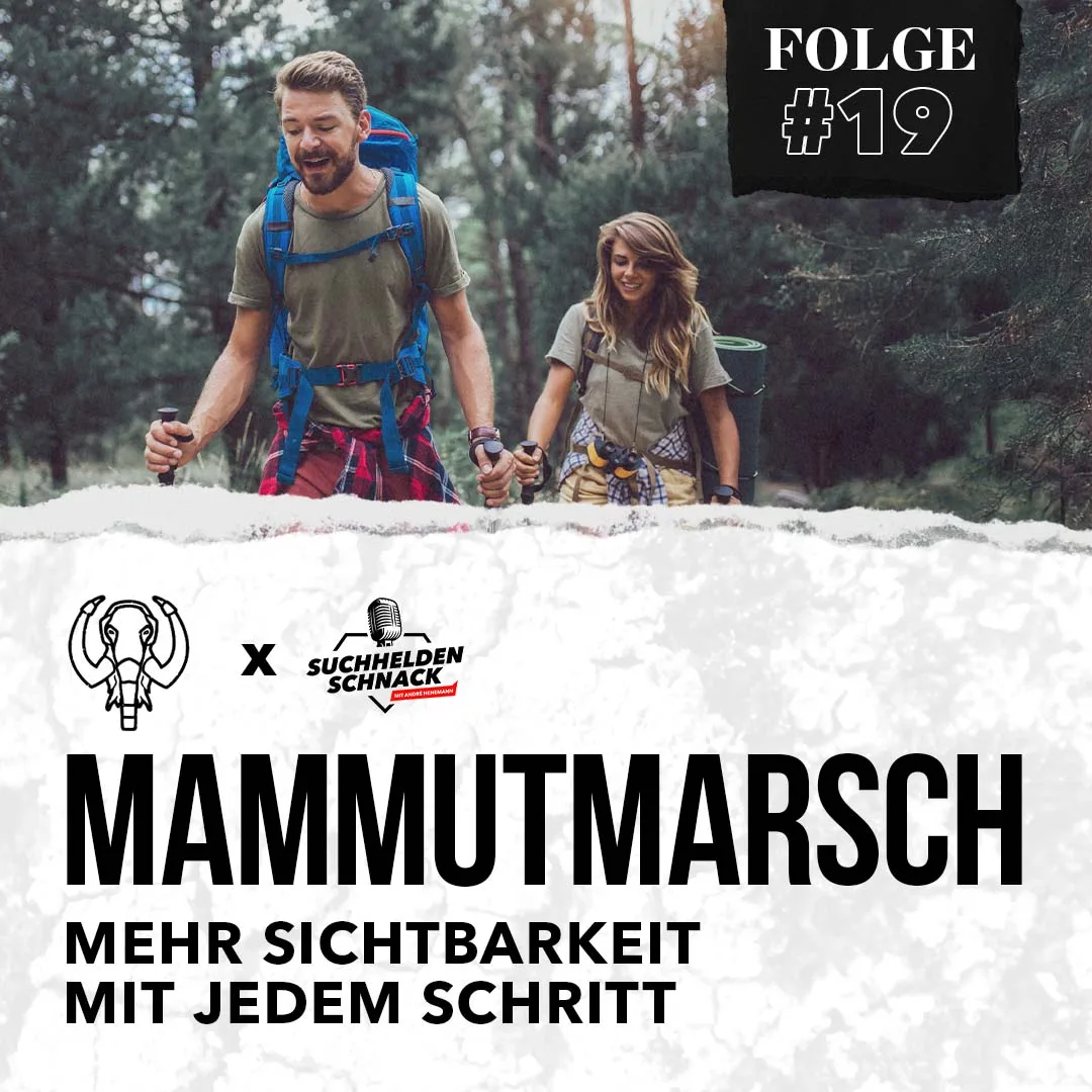 Cover: Mehr Sichtbarkeit für Mammutmarsch – Suchhelden Schnack Episode 19