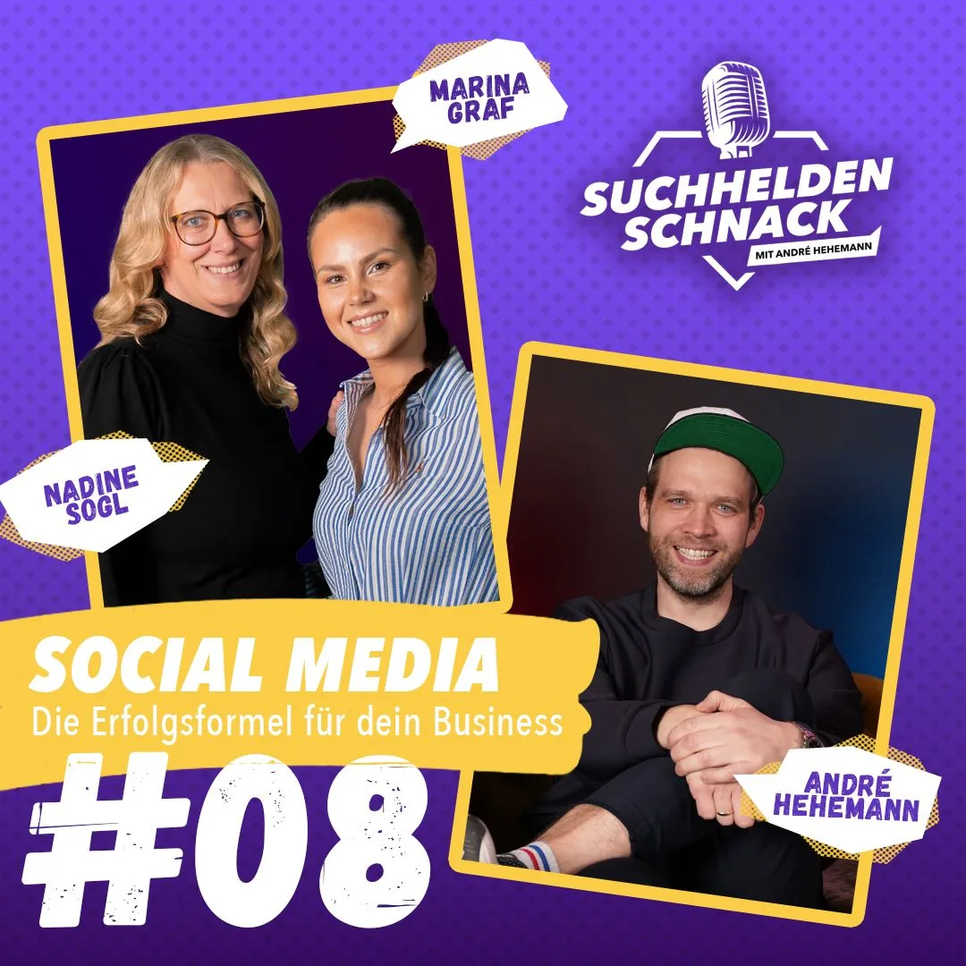 Cover: Social Media – die Erfolgsformel für dein Business – Suchhelden Schnack Episode 08